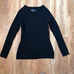 7 for all mankind Black Ribbed Sweater XS